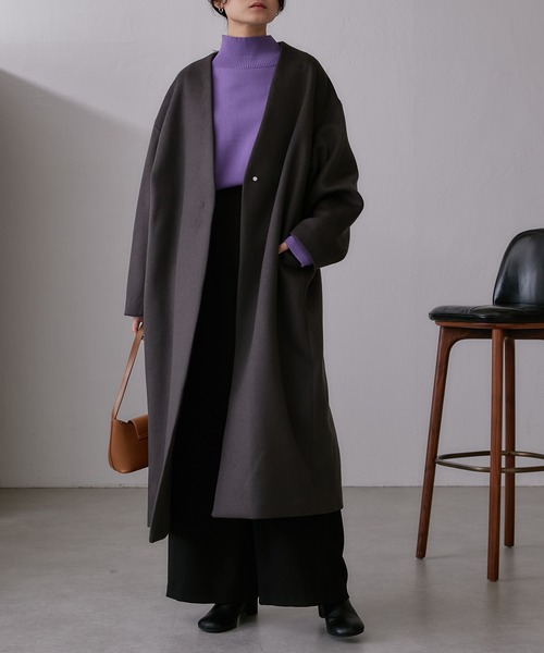 Lui's（ルイス）の「ボリュームタックワイドパンツ（スラックス・レディース・ブルー/ブラック/グレー・FREE）」の13枚目の写真