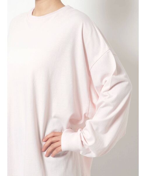 Ungrid（アングリッド）の「ビッグシルエットロングスリーブTee（Tシャツ/カットソー・レディース・ピンク/チャコールグレー/オフホワイト・FREE）」の20枚目の写真