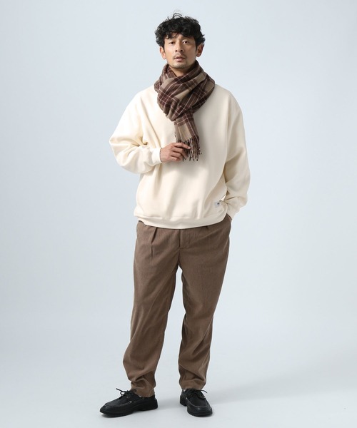 BAYFLOW(ベイフロー)の「【UMW】裏起毛スウェットプルオーバー(スウェット・メンズ・オフホワイト/ベージュ/ライトグリーン・LARGE/MEDIUM)」の4枚目の写真