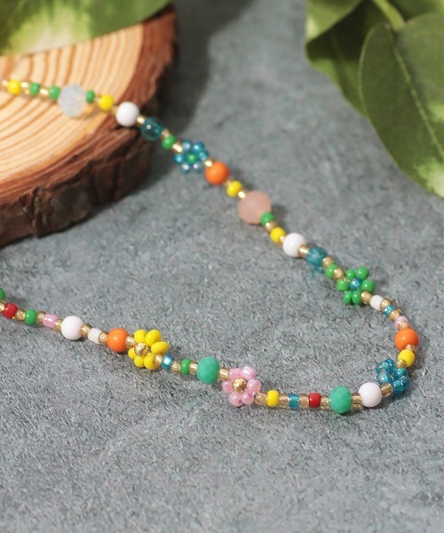 チチカカ（チチカカ）の「フラワービーズネックレス（ネックレス・レディース・カラフル/その他1/その他2・FREE）」の2枚目の写真