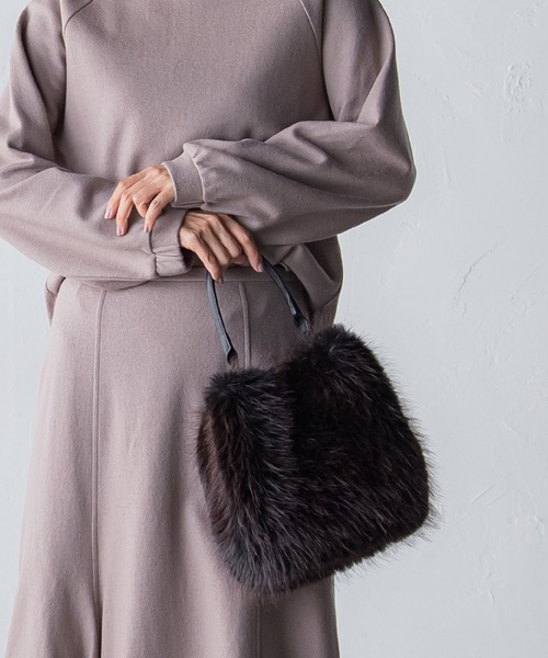 LAUTREAMONT（ロートレアモン）の「eco furポーチバッグ（ハンドバッグ・レディース・ブラウン系その他・FREE）」の12枚目の写真