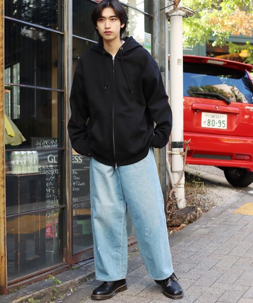 ROOPTOKYO（ループトウキョウ）の「【UNITED ATHLE】12.7オンス ヘヴィーウェイト スウェット フルジップ パーカー（パーカー・メンズ・ミックスグレー/ブラック/ネイビー・M/S/XL/L）」の19枚目の写真