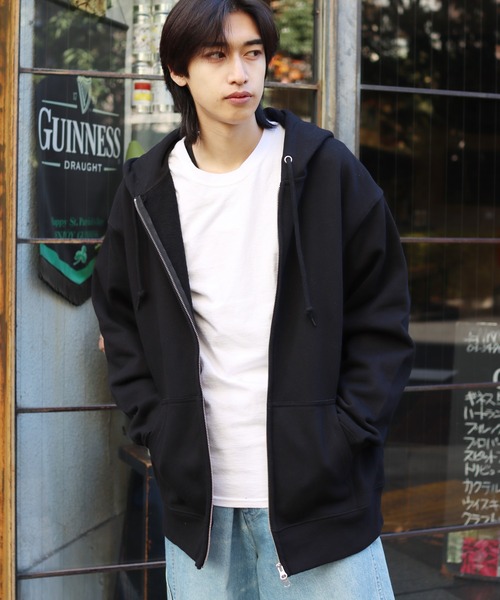 ROOPTOKYO（ループトウキョウ）の「【UNITED ATHLE】12.7オンス ヘヴィーウェイト スウェット フルジップ パーカー（パーカー・メンズ・ミックスグレー/ブラック/ネイビー・M/S/XL/L）」の15枚目の写真