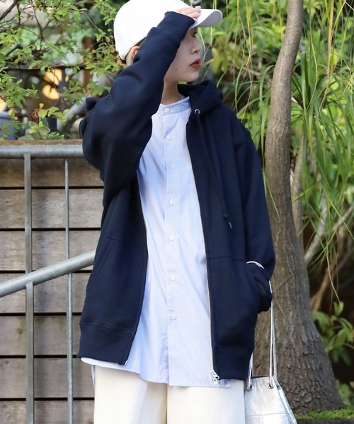 ROOPTOKYO（ループトウキョウ）の「【UNITED ATHLE】12.7オンス ヘヴィーウェイト スウェット フルジップ パーカー（パーカー・メンズ・ミックスグレー/ブラック/ネイビー・M/S/XL/L）」の18枚目の写真