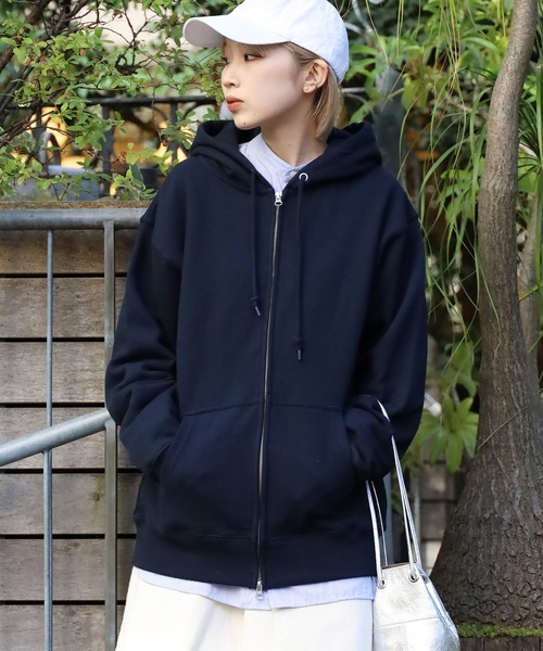 ROOPTOKYO（ループトウキョウ）の「【UNITED ATHLE】12.7オンス ヘヴィーウェイト スウェット フルジップ パーカー（パーカー・メンズ・ミックスグレー/ブラック/ネイビー・M/S/XL/L）」の17枚目の写真