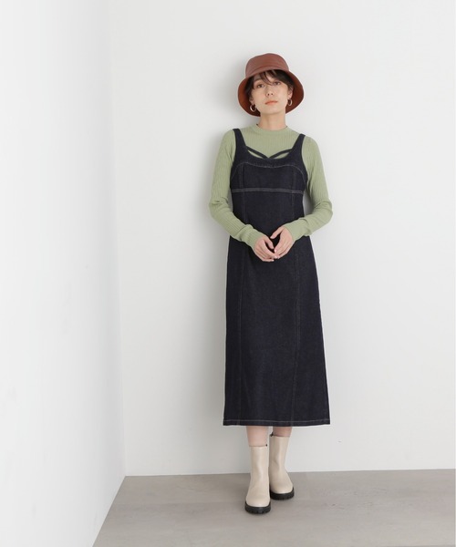 N.（N. Natural Beauty Basic）（エヌエヌナチュラルビューティーベーシック）の「◆アイラインビスチェデニムワンピース（ワンピース・レディース・ナチュラル/ワンウォッシュ・MEDIUM）」の8枚目の写真