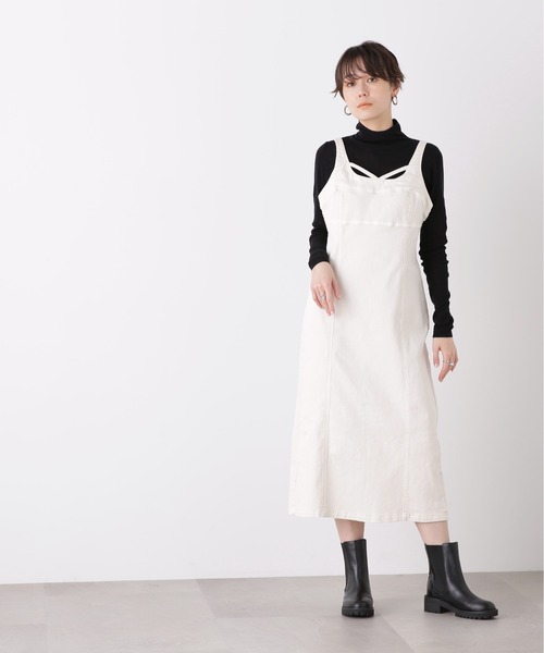 N.（N. Natural Beauty Basic）（エヌエヌナチュラルビューティーベーシック）の「◆アイラインビスチェデニムワンピース（ワンピース・レディース・ナチュラル/ワンウォッシュ・MEDIUM）」の4枚目の写真