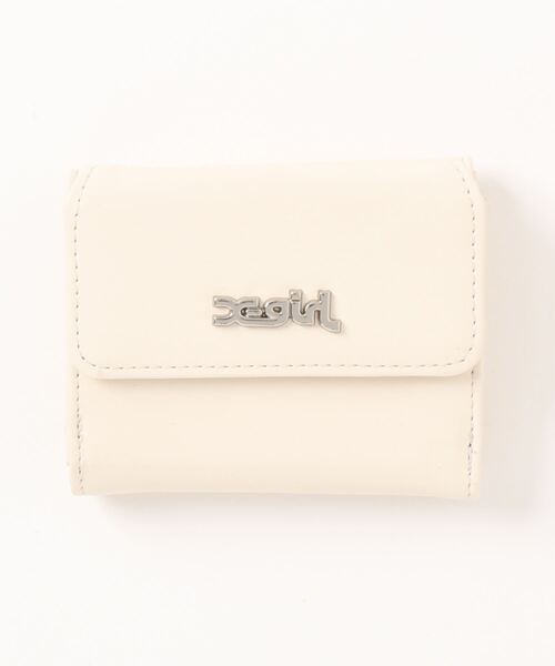 X-girl(エックスガール)の「【X-girl /エックスガール】 FAUX LETHER MINI WALLET(財布・レディース・ホワイト/ライトブルー/ブラック・FREE)」の2枚目の写真