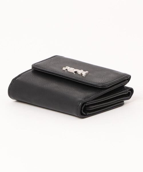 X-girl(エックスガール)の「【X-girl /エックスガール】 FAUX LETHER MINI WALLET(財布・レディース・ホワイト/ライトブルー/ブラック・FREE)」の5枚目の写真