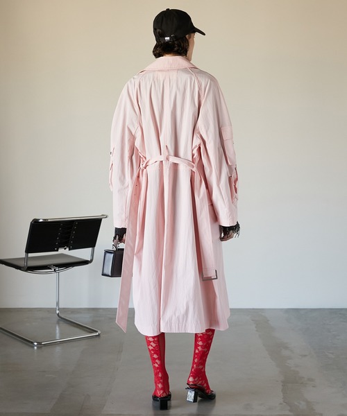 PRANK PROJECT(プランクプロジェクト)の「メニーポケットタクティカルコート/Many Pockets Tactical Coat(トレンチコート・レディース・ブラック/ピンク・FREE)」の18枚目の写真