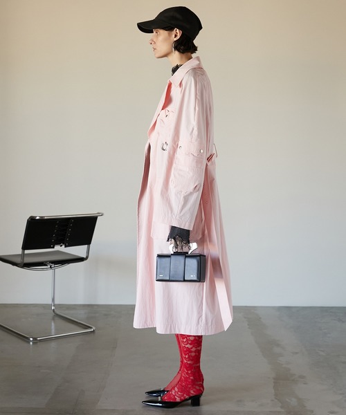 PRANK PROJECT(プランクプロジェクト)の「メニーポケットタクティカルコート/Many Pockets Tactical Coat(トレンチコート・レディース・ブラック/ピンク・FREE)」の17枚目の写真