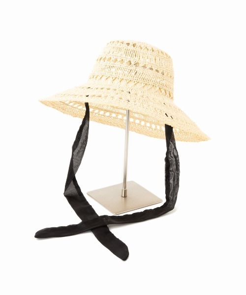 Casselini（キャセリーニ）の「Casselini(キャセリーニ)透かしサマーハット（ハット・レディース・ベージュ/オレンジ/ブラック・FREE）」の5枚目の写真