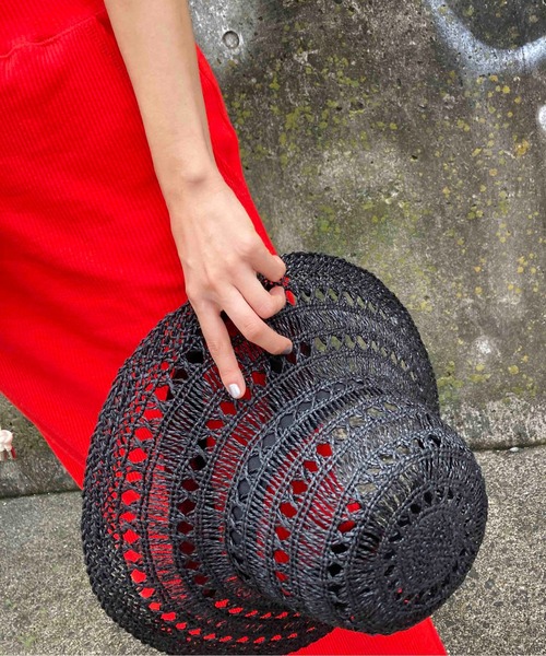 Casselini（キャセリーニ）の「Casselini(キャセリーニ)透かしサマーハット（ハット・レディース・ベージュ/オレンジ/ブラック・FREE）」の15枚目の写真