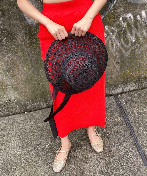 Casselini（キャセリーニ）の「Casselini(キャセリーニ)透かしサマーハット（ハット・レディース・ベージュ/オレンジ/ブラック・FREE）」の17枚目の写真