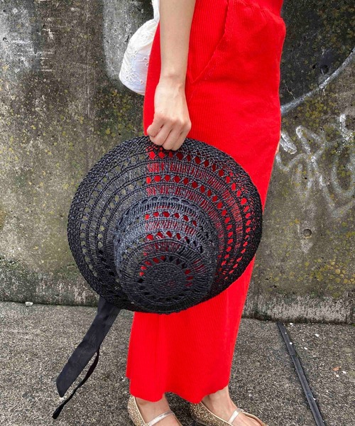 Casselini（キャセリーニ）の「Casselini(キャセリーニ)透かしサマーハット（ハット・レディース・ベージュ/オレンジ/ブラック・FREE）」の16枚目の写真