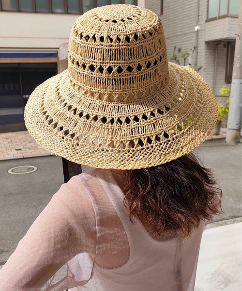 Casselini（キャセリーニ）の「Casselini(キャセリーニ)透かしサマーハット（ハット・レディース・ベージュ/オレンジ/ブラック・FREE）」の18枚目の写真