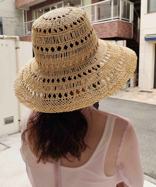 Casselini（キャセリーニ）の「Casselini(キャセリーニ)透かしサマーハット（ハット・レディース・ベージュ/オレンジ/ブラック・FREE）」の20枚目の写真