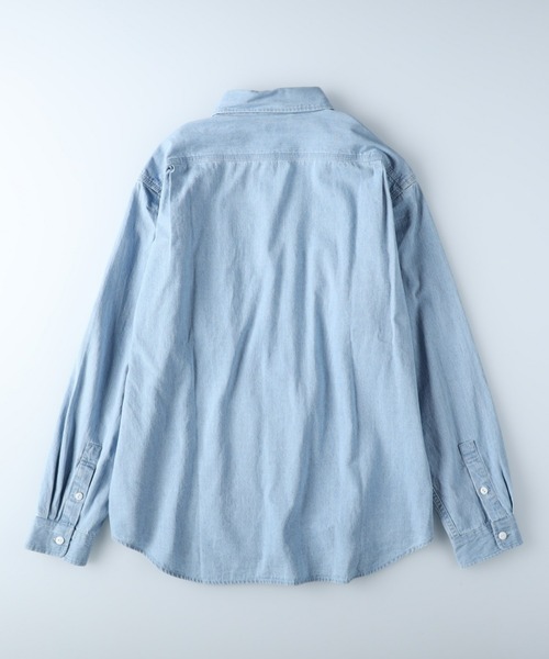 BACK NUMBER（バックナンバー）の「【BACK NUMBER】デニムワークシャツ（シャツ/ブラウス・メンズ・ダークインディゴブルー/ライトインディゴブルー・M/L/XL）」の6枚目の写真