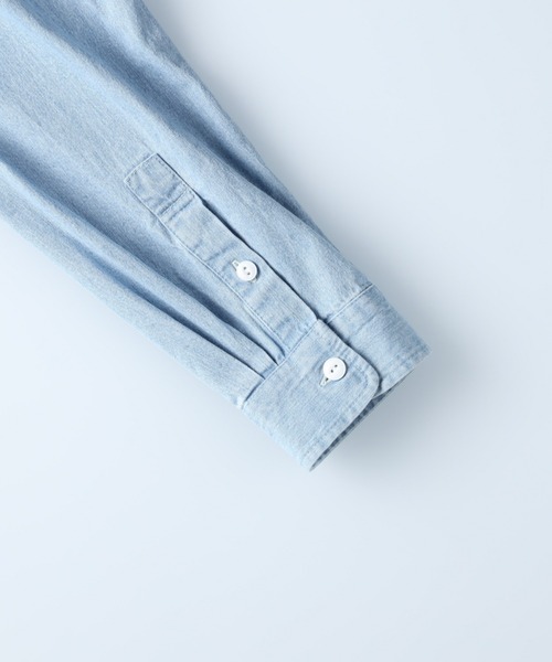 BACK NUMBER（バックナンバー）の「【BACK NUMBER】デニムワークシャツ（シャツ/ブラウス・メンズ・ダークインディゴブルー/ライトインディゴブルー・M/L/XL）」の3枚目の写真