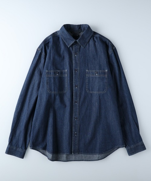 BACK NUMBER（バックナンバー）の「【BACK NUMBER】デニムワークシャツ（シャツ/ブラウス・メンズ・ダークインディゴブルー/ライトインディゴブルー・M/L/XL）」の9枚目の写真
