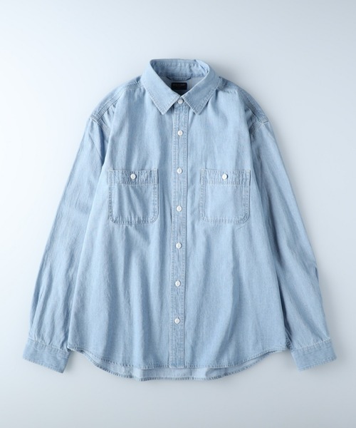 BACK NUMBER（バックナンバー）の「【BACK NUMBER】デニムワークシャツ（シャツ/ブラウス・メンズ・ダークインディゴブルー/ライトインディゴブルー・M/L/XL）」の12枚目の写真