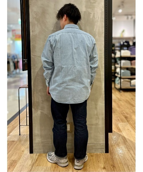 BACK NUMBER（バックナンバー）の「【BACK NUMBER】デニムワークシャツ（シャツ/ブラウス・メンズ・ダークインディゴブルー/ライトインディゴブルー・M/L/XL）」の20枚目の写真