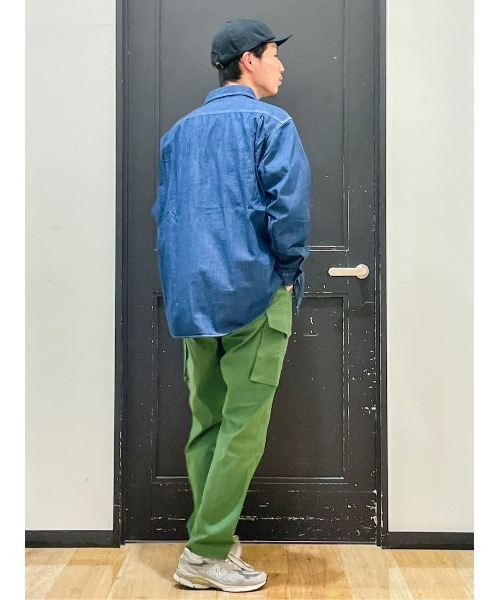 BACK NUMBER（バックナンバー）の「【BACK NUMBER】デニムワークシャツ（シャツ/ブラウス・メンズ・ダークインディゴブルー/ライトインディゴブルー・M/L/XL）」の13枚目の写真