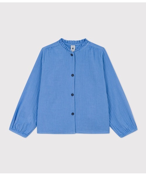 【セール】ダブルガーゼ長袖ブラウス（シャツ/ブラウス）｜PETIT BATEAU（プチバトー）
