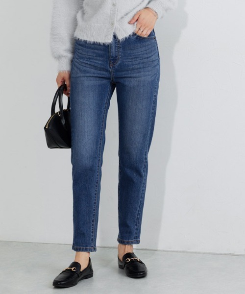 Pierrot（ピエロ）の「ストレッチスリムテーパードデニム（デニムパンツ・レディース・サックスブルー/インディゴブルー/ブルー/ダークインディゴブルー・LL/3L/S/M/L/XS）」の10枚目の写真