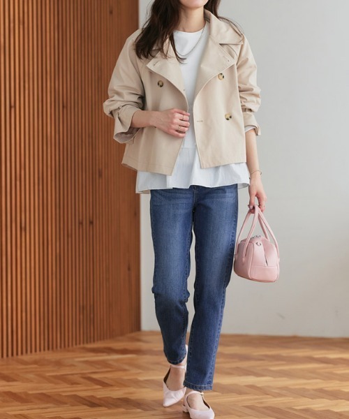 Pierrot（ピエロ）の「ストレッチスリムテーパードデニム（デニムパンツ・レディース・サックスブルー/インディゴブルー/ブルー/ダークインディゴブルー・LL/3L/S/M/L/XS）」の19枚目の写真