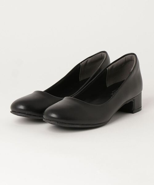 AAA+Feminine（サンエープラスフェミニン）の「AAA+Feminine ふわふわインソール ローヒールパンプス（パンプス・レディース・ブラック系2/ブラック系1/ブラック系/ブラック系3/ブラック・35/39/42/38/41/40/37/34/36）」の6枚目の写真