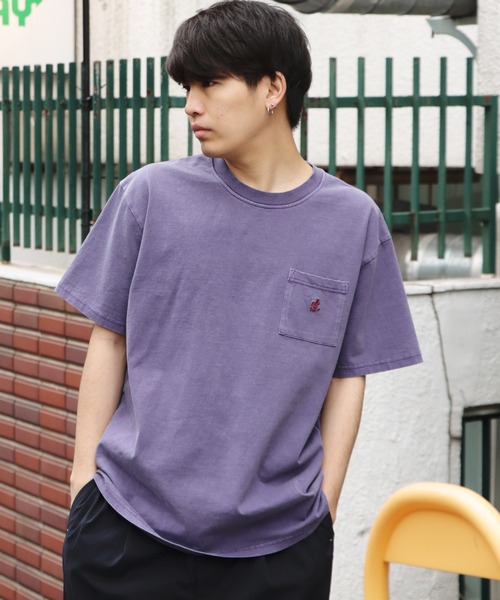 Gramicci（グラミチ）の「GRAMICCI/グラミチ ONE POINT TEE 半袖Tシャツ（Tシャツ/カットソー・メンズ・ネイビー/パープル/ブラック/ホワイト・L/M/XXL/XL）」の19枚目の写真