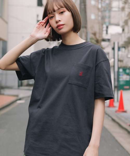 Gramicci（グラミチ）の「GRAMICCI/グラミチ ONE POINT TEE 半袖Tシャツ（Tシャツ/カットソー・メンズ・ネイビー/パープル/ブラック/ホワイト・L/M/XXL/XL）」の10枚目の写真