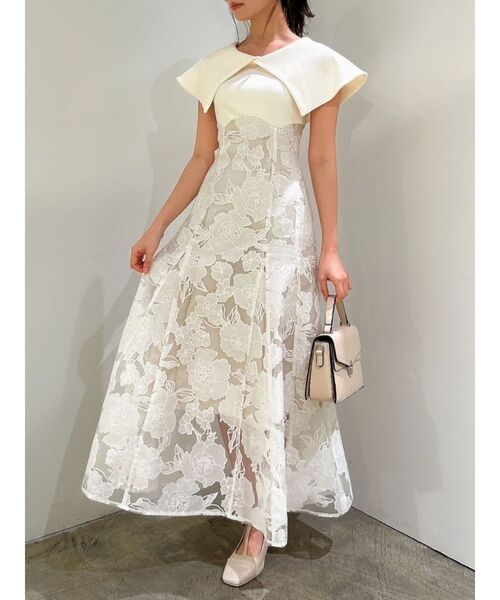 dazzlin（ダズリン）の「オパールフラワーコルセットワンピース（ワンピース・レディース・ブラウン/オフホワイト/ブルー/グレー・SMALL/MEDIUM/X-SMALL）」の20枚目の写真