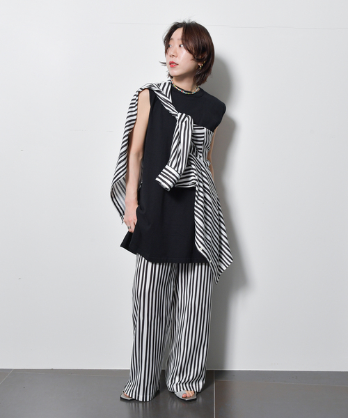 CITYSHOP（シティーショップ）の「STRIPE PRINT パンツ