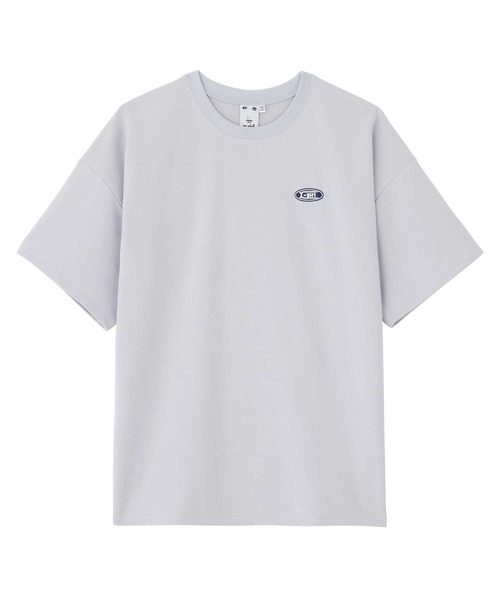 X-girl（エックスガール）の「OVAL LOGO RUBBER PATCH TEE（Tシャツ/カットソー・レディース・オリーブ/ライトグレー/ブラック・M/S）」の22枚目の写真