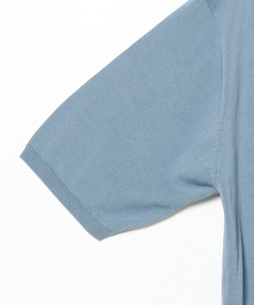 BEAMS LIGHTS(ビームスライツ)の「BEAMS LIGHTS / ハーフスリーブ カーディガン23(カーディガン/ボレロ・メンズ・ライトブルー/ブラック・MEDIUM/LARGE/SMALL)」の18枚目の写真
