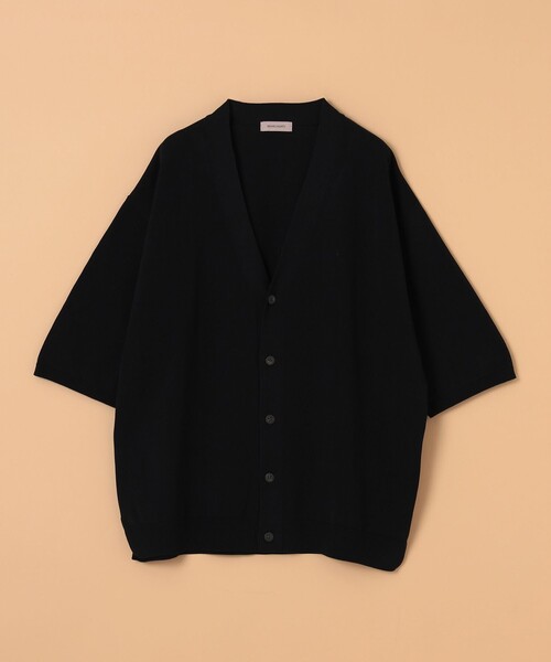 BEAMS LIGHTS(ビームスライツ)の「BEAMS LIGHTS / ハーフスリーブ カーディガン23(カーディガン/ボレロ・メンズ・ライトブルー/ブラック・MEDIUM/LARGE/SMALL)」の7枚目の写真