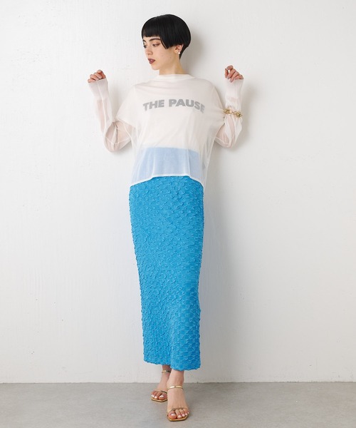 【美品】 Whim Gazetteスクエアポップ　タイトスカート THE PAUSE】スクエアポップタイトスカート | Whim Gazette