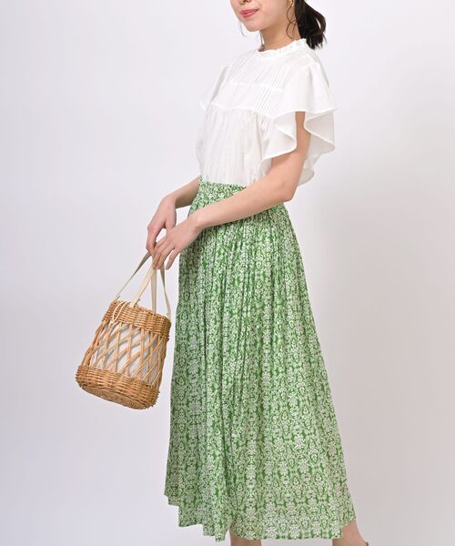 rps(アールピーエス)の「ピンタックフレアー袖ブラウス(シャツ/ブラウス・レディース・ブラック/オフホワイト/グリーン/モカ・フリー)」の22枚目の写真