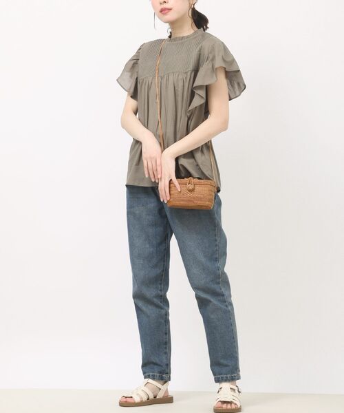 rps(アールピーエス)の「ピンタックフレアー袖ブラウス(シャツ/ブラウス・レディース・ブラック/オフホワイト/グリーン/モカ・フリー)」の19枚目の写真