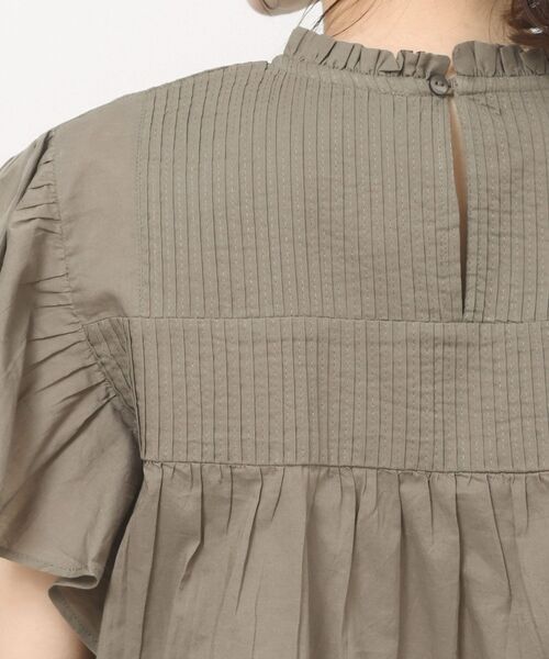 rps(アールピーエス)の「ピンタックフレアー袖ブラウス(シャツ/ブラウス・レディース・ブラック/オフホワイト/グリーン/モカ・フリー)」の7枚目の写真