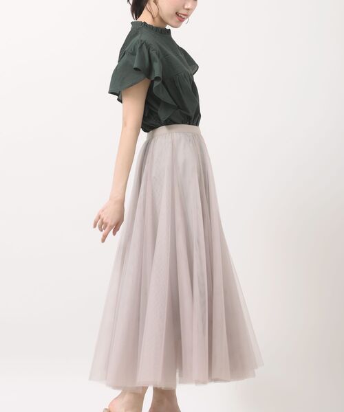 rps(アールピーエス)の「ピンタックフレアー袖ブラウス(シャツ/ブラウス・レディース・ブラック/オフホワイト/グリーン/モカ・フリー)」の16枚目の写真