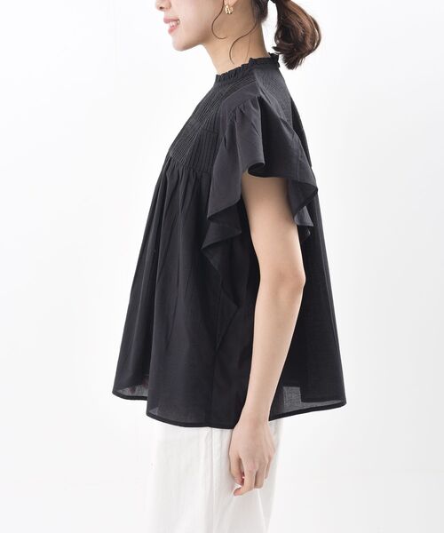 rps(アールピーエス)の「ピンタックフレアー袖ブラウス(シャツ/ブラウス・レディース・ブラック/オフホワイト/グリーン/モカ・フリー)」の21枚目の写真