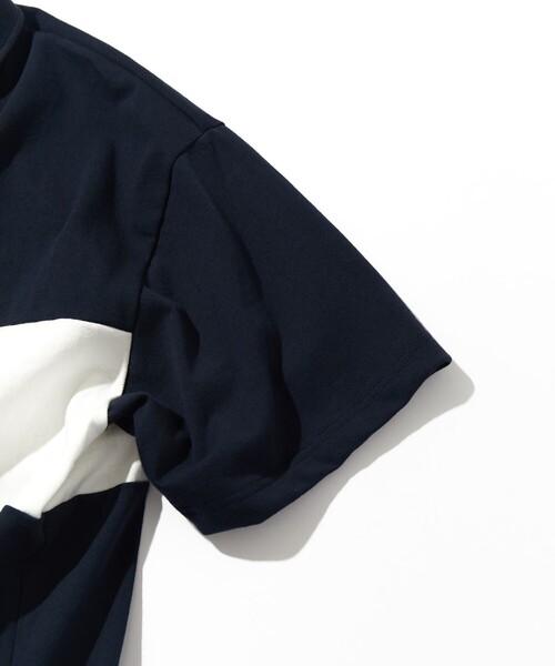 NAUTICA（ノーティカ）の「NAUTICA/ノーティカ Panel Border Half Zip Tee/パネル ボーダー ハーフジップ Tシャツ（Tシャツ/カットソー・メンズ・ライトグレー/ホワイト/ネイビー/ブラック/グリーン・MEDIUM/SMALL/X-LARGE/LARGE）」の7枚目の写真