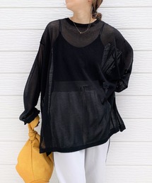 Q | シアーオーバーニット(ニット/セーター)