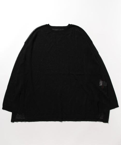 Q（キュー）の「シアーオーバーニット（ニット/セーター・レディース・ラベンダー/ブラック/グレイッシュベージュ・MEDIUM）」の4枚目の写真