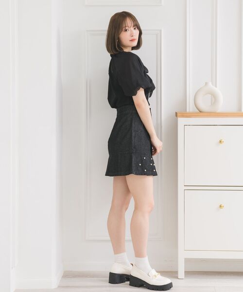セール】2WAYシフォン切替CT(Tシャツ/カットソー)|ems excite セール】2WAYシフォン切替CT(Tシャツ/カットソー)|ems excite