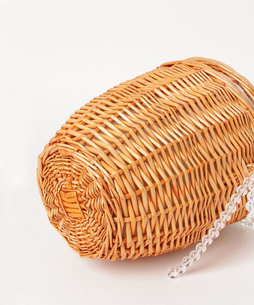 Casselini（キャセリーニ）の「【CASSELINI/キャセリーニ】ビーズリボンかごバッグ（かごバッグ・レディース・ブラウン/ベージュ・FREE）」の8枚目の写真