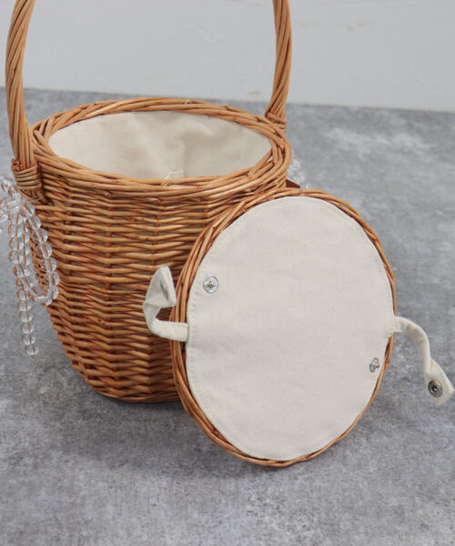 Casselini（キャセリーニ）の「【CASSELINI/キャセリーニ】ビーズリボンかごバッグ（かごバッグ・レディース・ブラウン/ベージュ・FREE）」の12枚目の写真